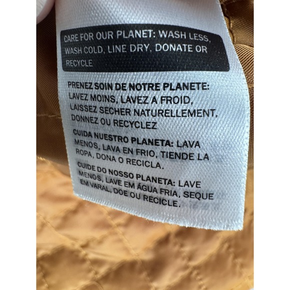 Levis Premium Jacket Womens Small Brown Trucker Quilted Lined Snap Wool A1739 - Picture 11 of 14